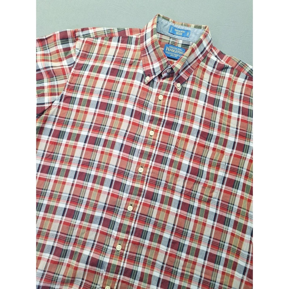 Pendleton Seaside Shirt Mens Large Multicolored Plaid Outdoor Hiking Camping